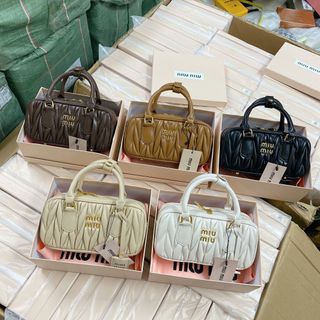 Túi xách nữ Miu.Miu Arcadie Matelassé 3503 - Hottrend 2025 - Sz 22 cm