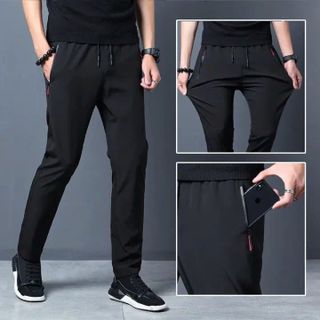 Quần thể thao CHẤT vải poly cực xịn sò TÚI CÓ KHÓA KÉO ỐNG SUÔNG , ỐNG BO