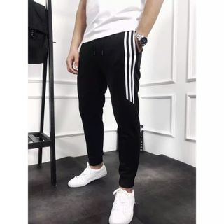 Quần Thể Thao 3 sọc LỬNG nam nữ chất vải mềm co giãn quần thu đông NAM NỮ_SHOP THANH HÀ