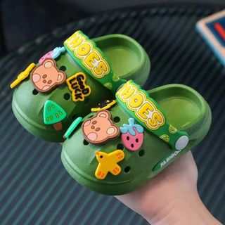 Dép sục dép bánh mì gắn sticker gấu goodluck mềm chống trượt cho bé trai bé gái êm chân