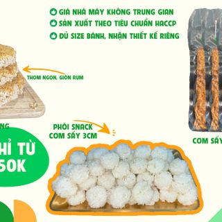 Sỉ Phôi Snack Cơm Cháy 3cm – Nguồn Nguyên Liệu Chất Lượng Cho Xưởng Sản Xuất