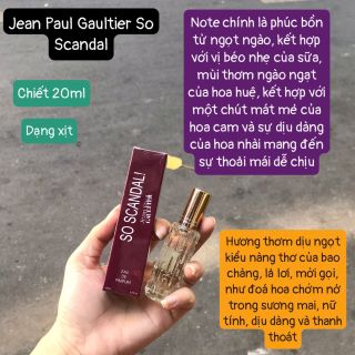 Tổng hợp nước hoa chiết 20ml xịn - LƯU HƯƠNG TRÊN 8H