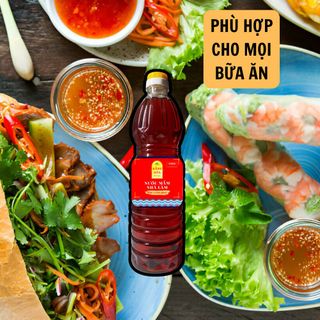 NƯỚC MẮM HẰNG HÒA - NƯỚC MẮM NHĩ CÁ CƠM TRUYỀN THỐNG NHÀ LÀM - CHAI NHỰA 1000ML