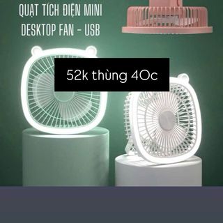 Quạt Tích Điện Để Bàn Mini