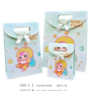 TÚI QUÀ CÓ NẮP BABY THREE  SIZE L (32X24X10CM)