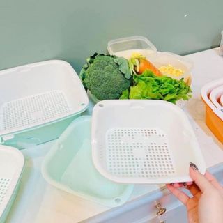BỘ THAU RỔ NHỰA VUÔNG ECOCO 6 MÓN