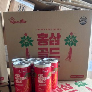 Nước Hồng Sâm Queen Bin Hàn Quốc - 175ml Lon Thức Uống Dinh Dưỡng
