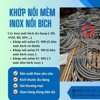 Khớp nối mềm inox chịu áp cao, Ống mềm inox kim loại chịu nhiệt, Flexible Hose, sản xuất trực tiếp