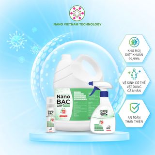 Chai xịt khử khuẩn Nano Bạc AHT - Diệt khuẩn, khử mùi, vệ sinh cơ thể, đồ dùng, nhà cửa, an toàn cho bé hương Trà trắng