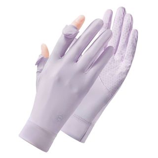 Găng Tay Đi Nắng Hở Ngón Chống Trượt Bao Kín Tay Chống Tia UV Thoáng Khí Lái Xe Nam Nữ Có Thể Chạm Màn Hình Cảm Ứng