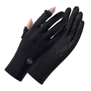Găng Tay Đi Nắng Hở Ngón Chống Trượt Bao Kín Tay Chống Tia UV Thoáng Khí Lái Xe Nam Nữ Có Thể Chạm Màn Hình Cảm Ứng
