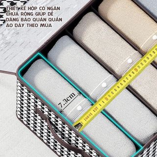 HỘP VẢI ĐỰNG QUẦN ÁO CARO CÓ NẮP ĐẬY