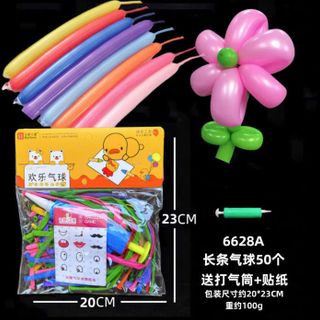 TÚI 50 BONG BÓNG DÀI+ 1 BƠM BÓNG+ 1 TỜ STICKER