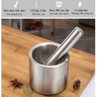 BỘ CỐI CHÀI INOX 304 10X9.5CM