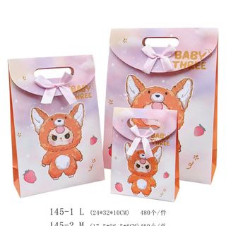 TÚI QUÀ CÓ NẮP BABY THREE  SIZE M (26.5X19X9CM)