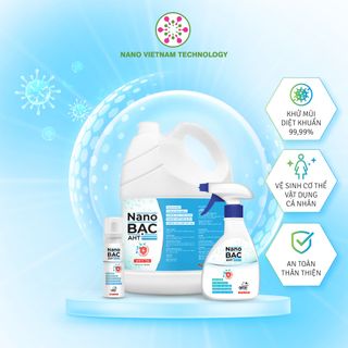 Xịt kháng khuẩn Nano Bạc AHT - Vệ sinh tay chân, đồ chơi, đồ dùng, phòng bệnh hương hoa hồng Pháp (100ml, 430ml, 5L)