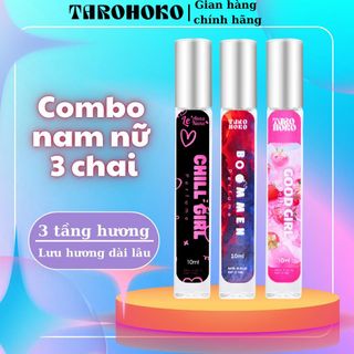 Combo 3 chai nước hoa nam nữ - phù hợp đi học, đi làm, đi tiệc - Lưu hương dài lâu