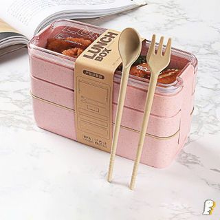 Hộp Cơm 3 Tầng Lúa Mạch