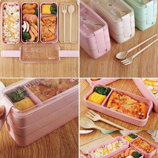 Hộp Cơm 3 Tầng Lúa Mạch
