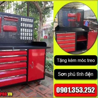 TỦ ĐỒ NGHỀ 6 NGĂN, KÈM GIÁ TREO ĐỒ NGHỀ