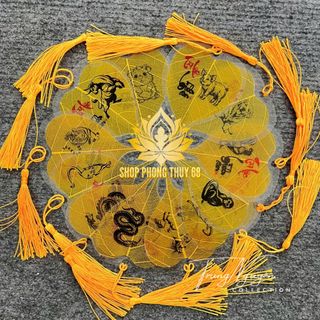 Lá Bồ Đề Chữ Pháp 12 Con Giáp Theo Tuổi Phong Thủy May Mắn , đế ốp lưng đt , treo xe, để ví bóp,...