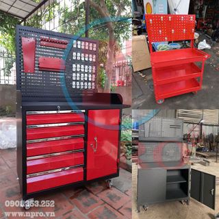 TỦ ĐỒ NGHỀ 6 NGĂN, KÈM GIÁ TREO ĐỒ NGHỀ