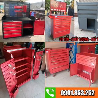 TỦ ĐỒ NGHỀ 6 NGĂN, KÈM GIÁ TREO ĐỒ NGHỀ