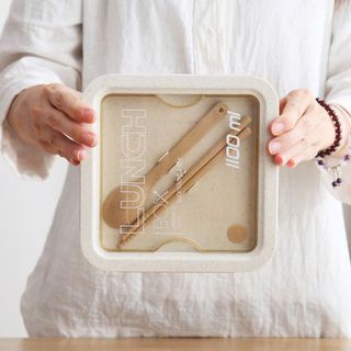 Hộp Cơm Lúa Mạch 2 Ngăn Có Muỗng Đũa