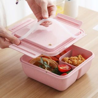 HỘP CƠM LÚA MẠCH 2 NGĂN CÓ MUỖNG ĐŨA