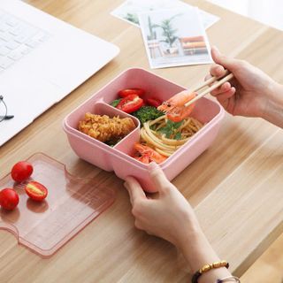 HỘP CƠM LÚA MẠCH 2 NGĂN CÓ MUỖNG ĐŨA