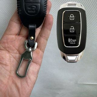 Bao da chìa khóa xe ô tô santafe 20 kona acent 3 nút bấm