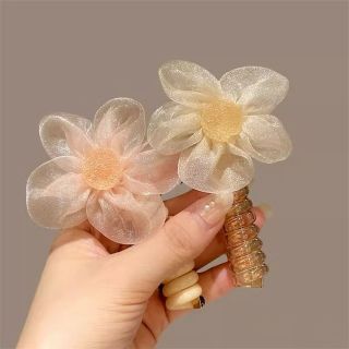 Dây Buộc Tóc Cao Su Co Giãn Hình Hoa Hướng Dương Thắt Nơ Thời Trang Cho Nữ