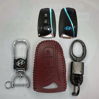 Bao da chìa khóa xe ô tô hyundai santafe 2018