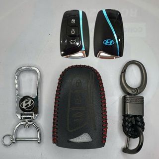Bao da chìa khóa xe ô tô hyundai santafe 2018