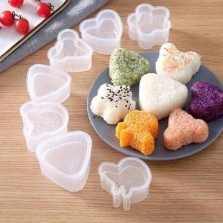 Set 7 khuôn in cơm trong suốt c giá sỉ