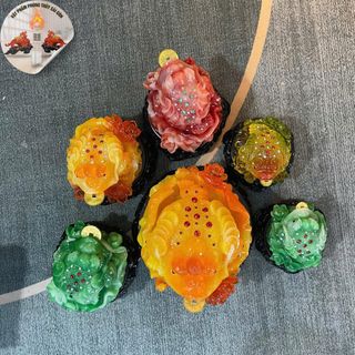cóc  ngậm đồng tiền ba chân size trung cao 15*18 - thiềm thừ phong thủy tài lộc Phòng Khách Trang Trí Nhà Decor Phòng cóc  ngậm đồng tiền