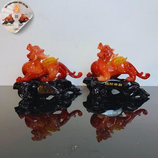 cặp tỳ hưu 15cm kèm tựu bảo để bàn thờ hoặc trang trí nhà cửa Phòng Khách Decor Phòng Decor tỳ  hưu tỳ  hưu