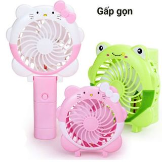 QUẠT SẠC MINI CẦM TAY HÌNH THÚ GẤP GỌN