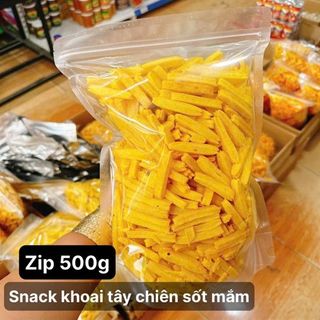 Snack Khoai Tây Chiên Sốt Mắm (Thùng 100 Gói x 500gr)