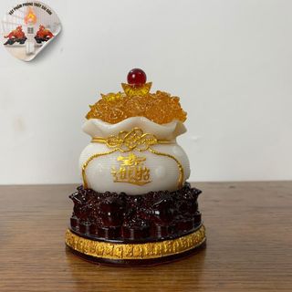 bát tụ bảo tài lộc cao 14cm đựng gạo muối phong thủy Decor Decor Phòng Trang Trí Nhà Trang Trí Phòng Khách guong  bat quai