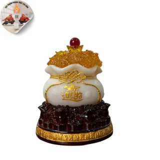 bát tụ bảo tài lộc cao 14cm đựng gạo muối phong thủy Decor Decor Phòng Trang Trí Nhà Trang Trí Phòng Khách guong  bat quai