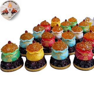 bát tụ bảo tài lộc cao 14cm đựng gạo muối phong thủy Decor Decor Phòng Trang Trí Nhà Trang Trí Phòng Khách guong  bat quai