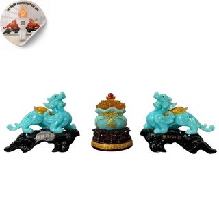 cặp tỳ hưu size 15cm và bát tụ bảo để bàn phong thủy tài lộc Decor Phòng Trang Trí Nhà Phòng Khách