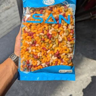 Nui rau củ ngắn hình chữ C Kim San Food gói 400 gram