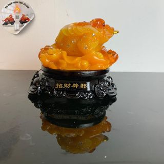 cóc ngậm đồng tiền cao 13cm - thiềm thừ phong thủy tài lộc Phòng Khách Trang Trí Nhà Decor Phòng