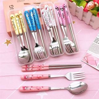 BỘ MUỖNG ĐŨA NĨA 3 MÓN THÉP KHÔNG GỈ