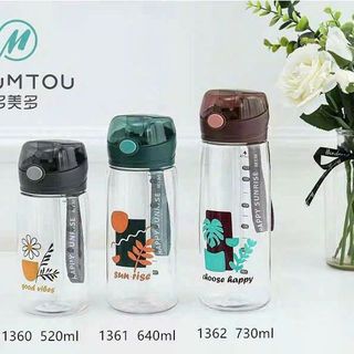 1360 - Bình nước nhựa 520ML (Toumtou), (60C/Thùng), 31K/C