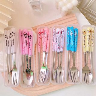 BỘ MUỖNG ĐŨA NĨA 3 MÓN THÉP KHÔNG GỈ