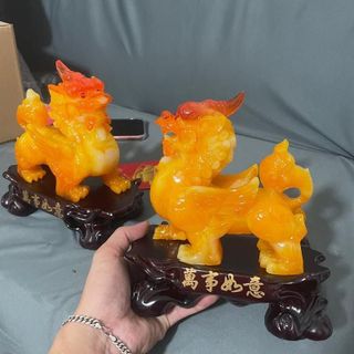cặp tỳ hưu cao 20*20cm để bàn thờ tài địa phong thủy tài lộc Decor Phòng Trang Trí Nhà Phòng Khách tỳ  hưu tỳ  hưu