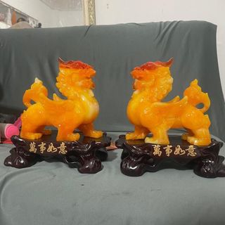 cặp tỳ hưu cao 20*20cm để bàn thờ tài địa phong thủy tài lộc Decor Phòng Trang Trí Nhà Phòng Khách tỳ  hưu tỳ  hưu
